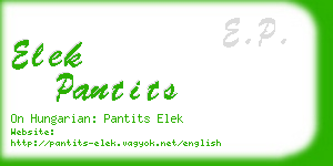 elek pantits business card